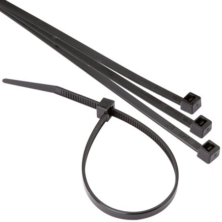 Kabelbinder/Schlauchbinder PA 6.6, Band: 7,5 x 450mm, Schwarz