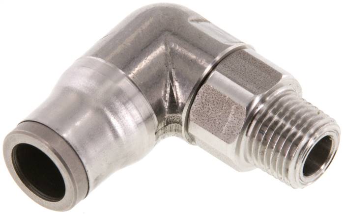 Winkel-Steckanschluss NPT 1/8"-8mm, IQS-Edelstahl