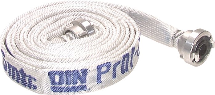 Feuerlöschschlauch DIN 14811, DN25-25-D, weiß, Klasse 1-L1, 15mtr