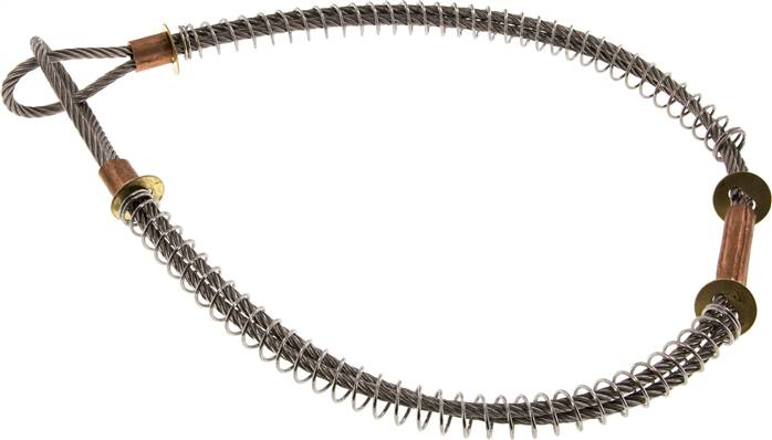 Schlauchsicherungskabel 35 - 75mm, 90cm lang, Edelstahl