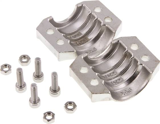 Klemmschalen 36 - 39mm, 1.4401, EN14420-3 (DIN2817)