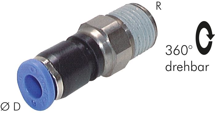 Gerade Drehverschraubung R 1/2"-12mm, IQS-Standard