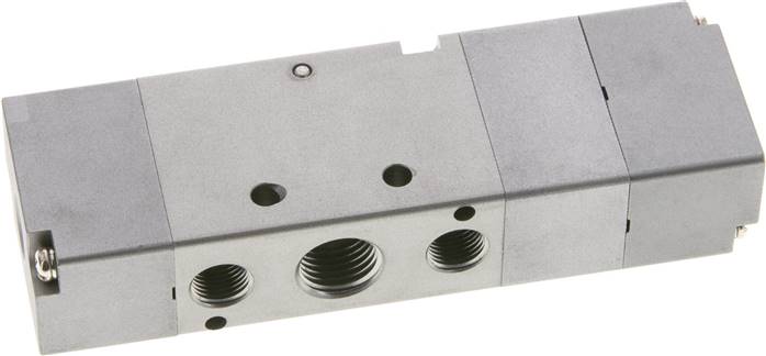 5/3-Wege Pneumatikventil, Mittelstellung belüftet, G 1/4" (Pilot u. Abluft G 1/8