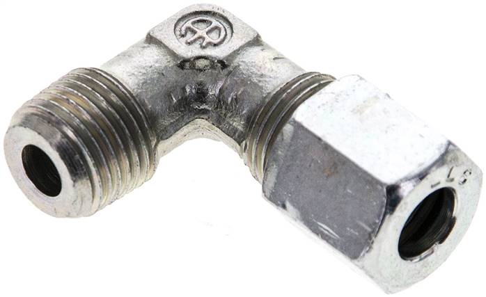 Winkel-Schneidringverschraub. NPT 1/8"-6 LL (M10x1), Stahl verzinkt