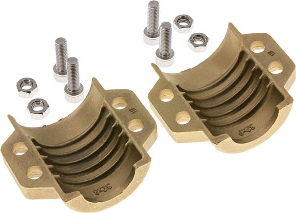 Klemmschalen 47 - 50mm, Messing, EN 14423 (DIN2826)
