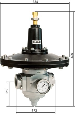 Präzisions-Druckminderer G 1-1/2", 50 - 150 mbar