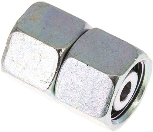 Gerader Verbinder 14 S-14 S, Stahl verzinkt, mit Dichtkegel und O-Ring