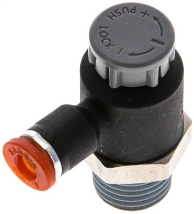 Kompakt-Drosselventil R 1/4"-4mm,zuluftregelnd
