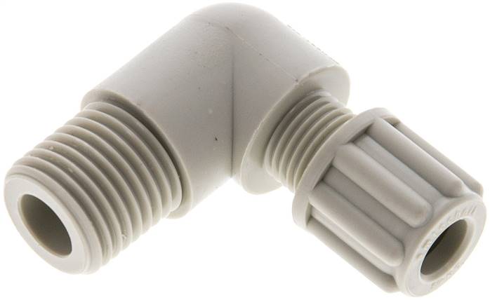 Winkel-Verschraubung G 1/4"-6x4mm, Polypropylen