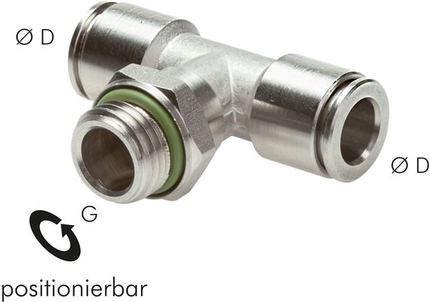 T-Steckanschluss G 1/4"-8mm, IQS-Edelstahl