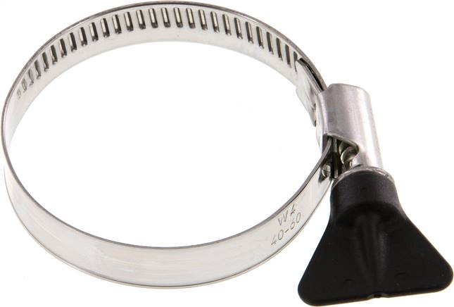 12mm Schlauchschelle 40 - 60mm, 1.4301 (W4) (NORMA) mit Flügelgriff