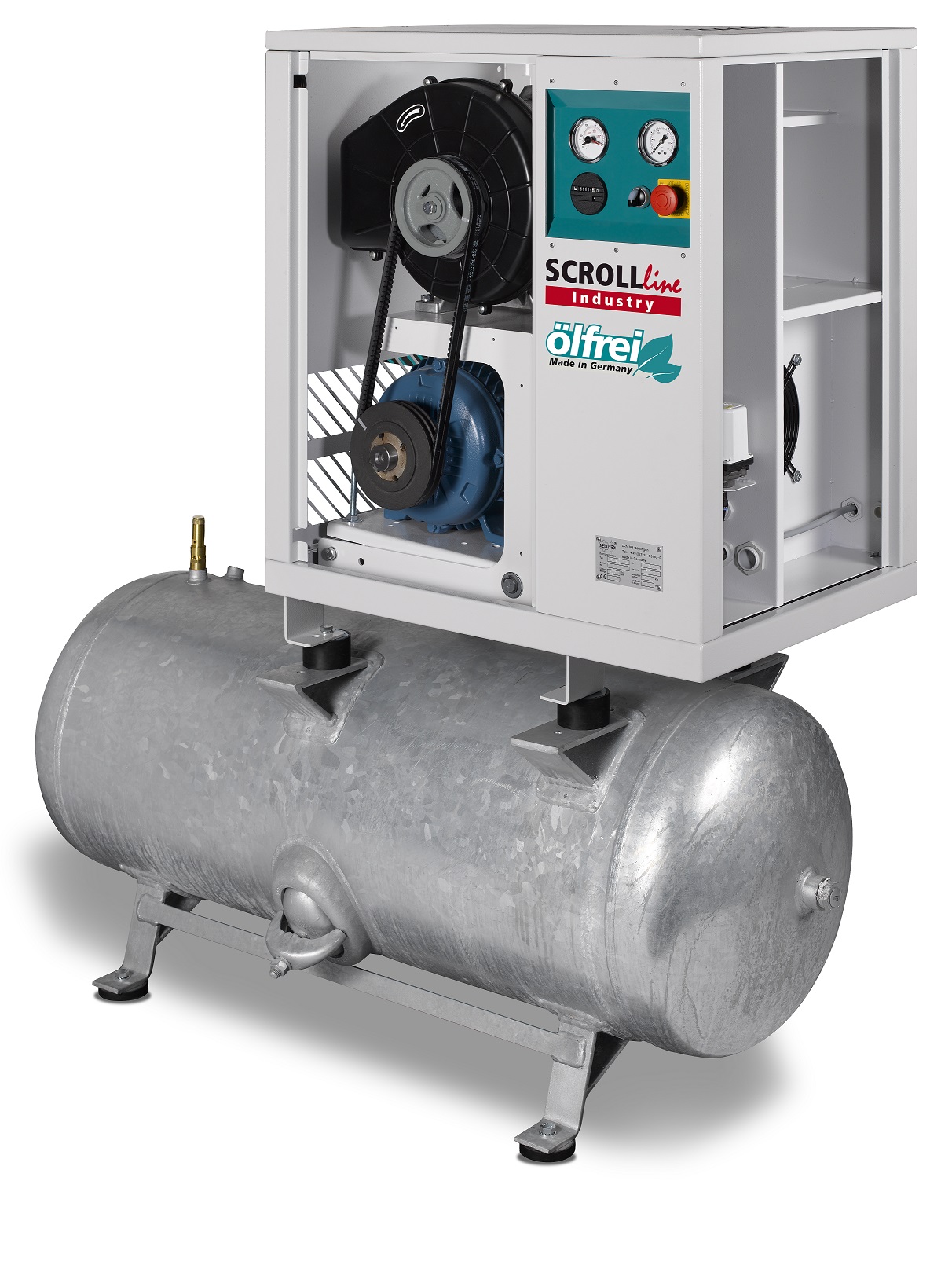 RENNER-Scrollkompressor Industry SLD-NEO 7,5 I 10 bar auf 250L Behälter -Ölfrei