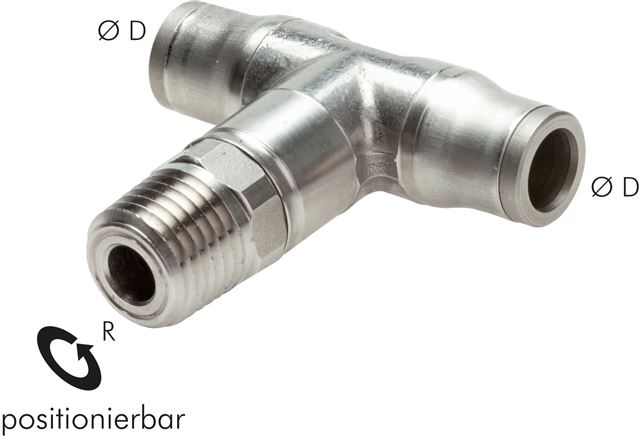 T-Steckanschluss NPT 1/8"-4mm, IQS-Edelstahl