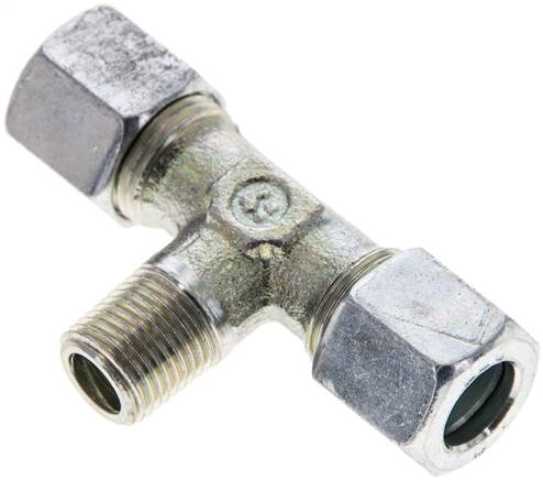 T-Schneidringverschraubung R 1/8"-8 LL (M12x1), Stahl verzinkt