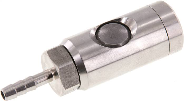 Sicherheits-Druckknopfkupplung (NW7,2), 6 (1/4")mm Schl., Edelstahl