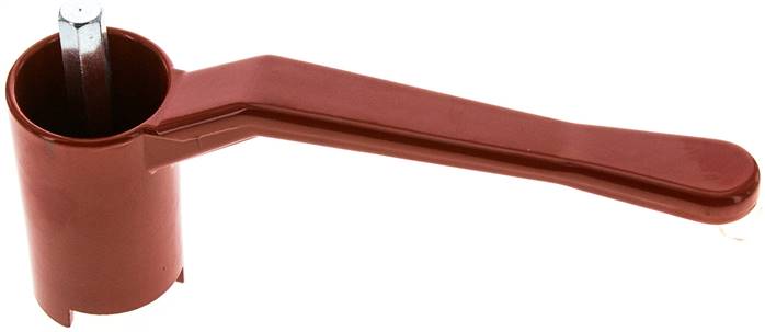 Kombigriff-rot, Größe 5, Lang (Aluminium lackiert)