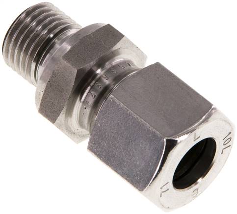 Gerade Schneidringverschr. G 1/4"-10 L (M16x1,5), 1.4571, Dichtung FKM