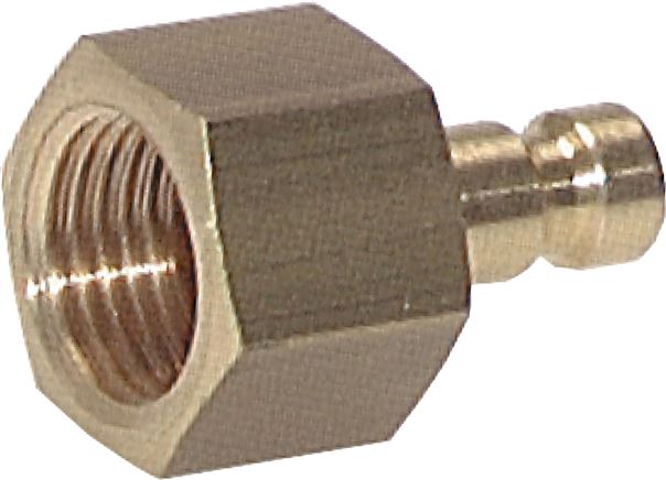 Kupplungsstecker (NW2,7) G 1/8"(IG), Messing, beidseitig absperrend