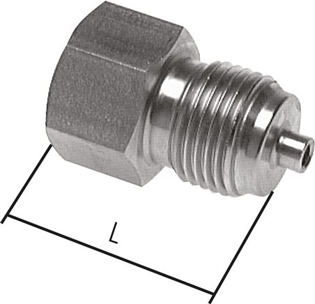Manom.-Reduzierung G 3/8"(AG)-G 1/2"(IG). 1.4571, 45mm