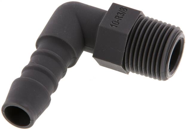 Winkel-Gewindetülle R 3/8"-10mm, PA 6