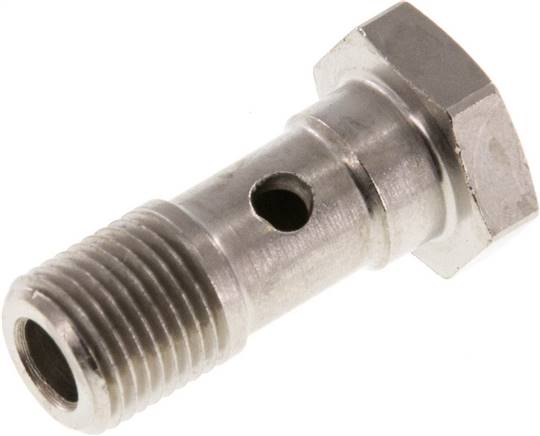 Hohlschraube, 1-fach G 1/8"-24,0mm, Messing vernickelt