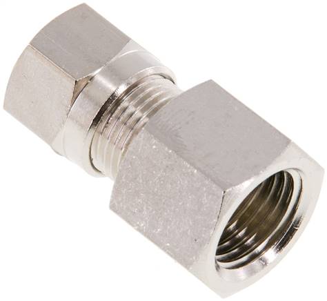 Aufschraub-Schneidringverschr. 8 LL (M12x1)-G 1/4", Messing vernickelt