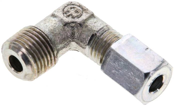 Winkel-Schneidringverschraub. NPT 1/8"-4 LL (M8x1), Stahl verzinkt