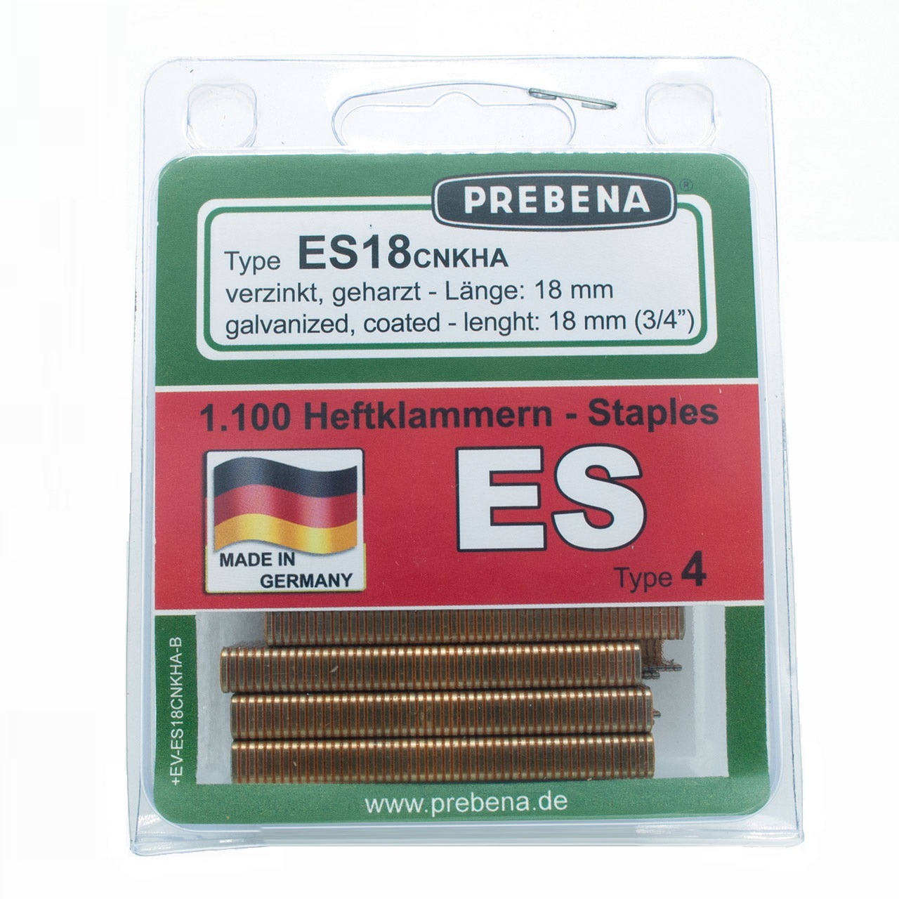 Prebena Heftklammern im Blister ES18CNKHA-B