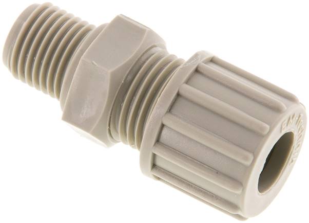 Gerade Verschraubung G 1/4"-10x8mm, Polypropylen