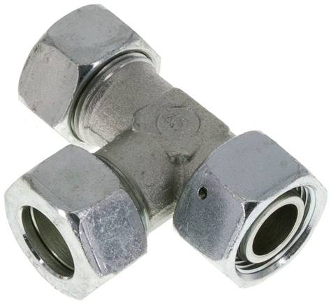 Einstellb. L-Schneidringverschraubung 22 L (M30x2), Stahl verzinkt, mit Dichtkegel und O-Ring