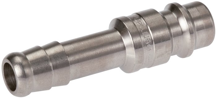 Kupplungsstecker (NW7,2) 10mm Schlauch, 1.4404, beidseitig absperrend