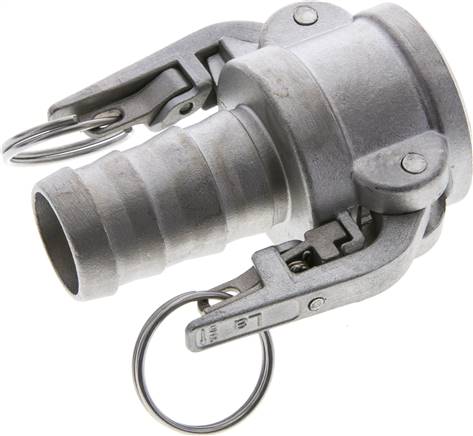 Sicherheits-Kamlock-Kupplung (C) 32 (1-1/4")mm Schlauch, Edelstahl (1.4408)