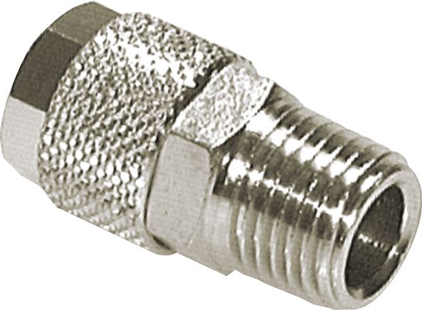 Gerade Verschraubung R 1/8"-6x4mm, Messing vernickelt