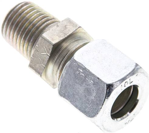 Gerade Schneidringverschr. NPT 1/4"-10 L (M16x1,5), Stahl verzinkt