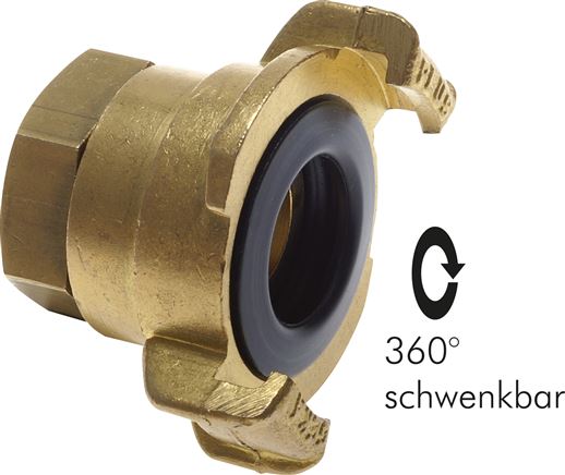 GK-Schlauchkupplung,G 3/4"(IG), drehbar, Messing, 25 bar