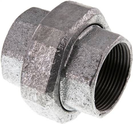 Verschraubung kon. dichtend Rp 1-1/2" (IG),Temperguss verzinkt