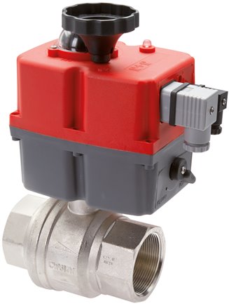 Elektr. Messing-Kugelhahn, G 2-1/2", 24 bis 240 V (AC) / 24 bis 135 V (DC), Messing - PN40, BSR