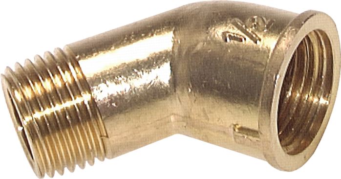 45°-Einschraubwinkel Rp 1"(IG)-R 1"(AG), Messing