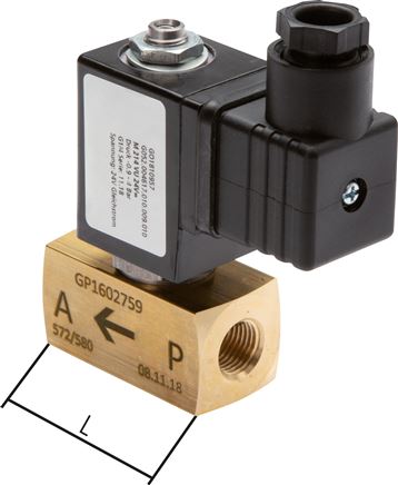 3/2-Wege Vakuumventil (NC), G 1/4", -0,9 bis 6bar, 24 V=