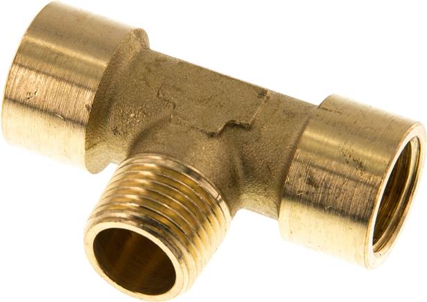 T-Einschraubstück G 1/2"(IG)-R 1/2"(AG), Messing