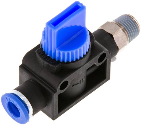 3/2-Wege-Absperrventil R 1/8"-6mm, Schlauchseite entlüftend