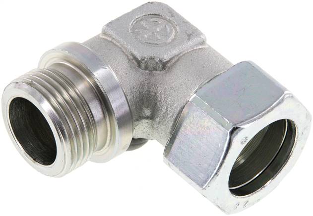 Winkel-Schneidringverschraub. G 1"-28 L (M36x2), Stahl verzinkt
