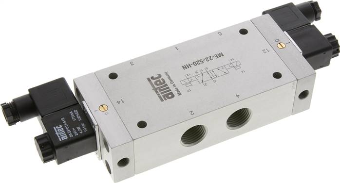 5/2-Wege Magnetimpulsventil mit Fremdluftanschluss, G 1/2" (Pilot G 1/8") 24V=