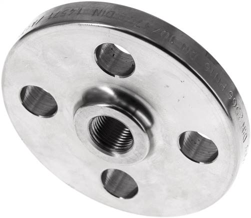 Gewindeflansch DN10-PN16 (DIN), Rp 3/8", DIN 2566, 1.4571