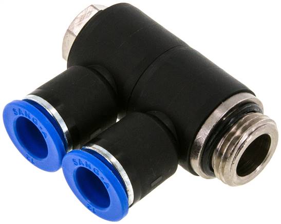 Steck-Mehrfachverteiler, 2-fach G 1/2"-12mm, IQS-Standard