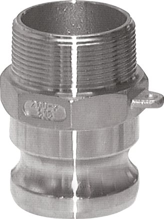 Kamlock-Stecker (F) NPT 5"(AG), Edelstahl (1.4408)