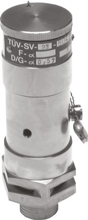 TÜV-Sicherheitsventil G 1-1/4" (DN23), 4,40 bar, 1.4571