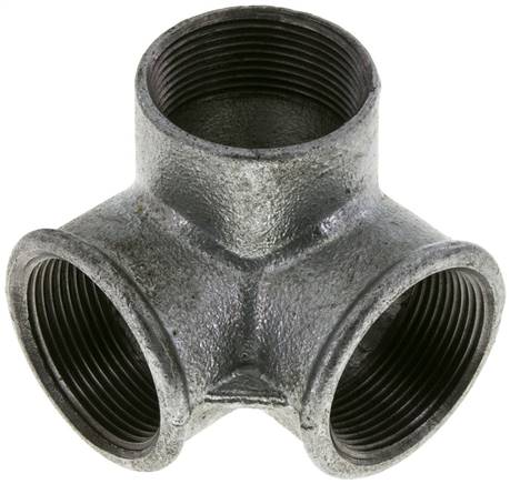 Winkelverteiler 3 x Rp 1-1/2" (IG), Temperguss verzinkt