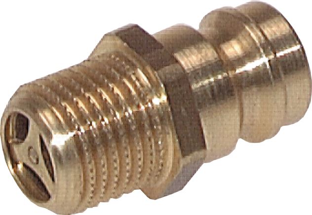 Temperierkupplungsstecker 13mm Zapfen,M 16x1,5(AG), beidseitig absperrend