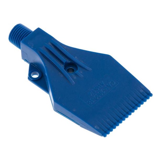 Ugello a ventaglio multicanale, 47 mm, R 1/4", ABS (Eco-Line, blu)
